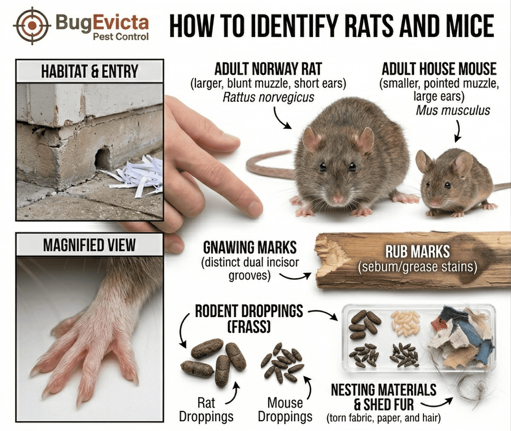 BugEvicta Rat and Mouse Identification & Infestation Guide BugEvicta Rat and Mouse Identification & Infestation Guide